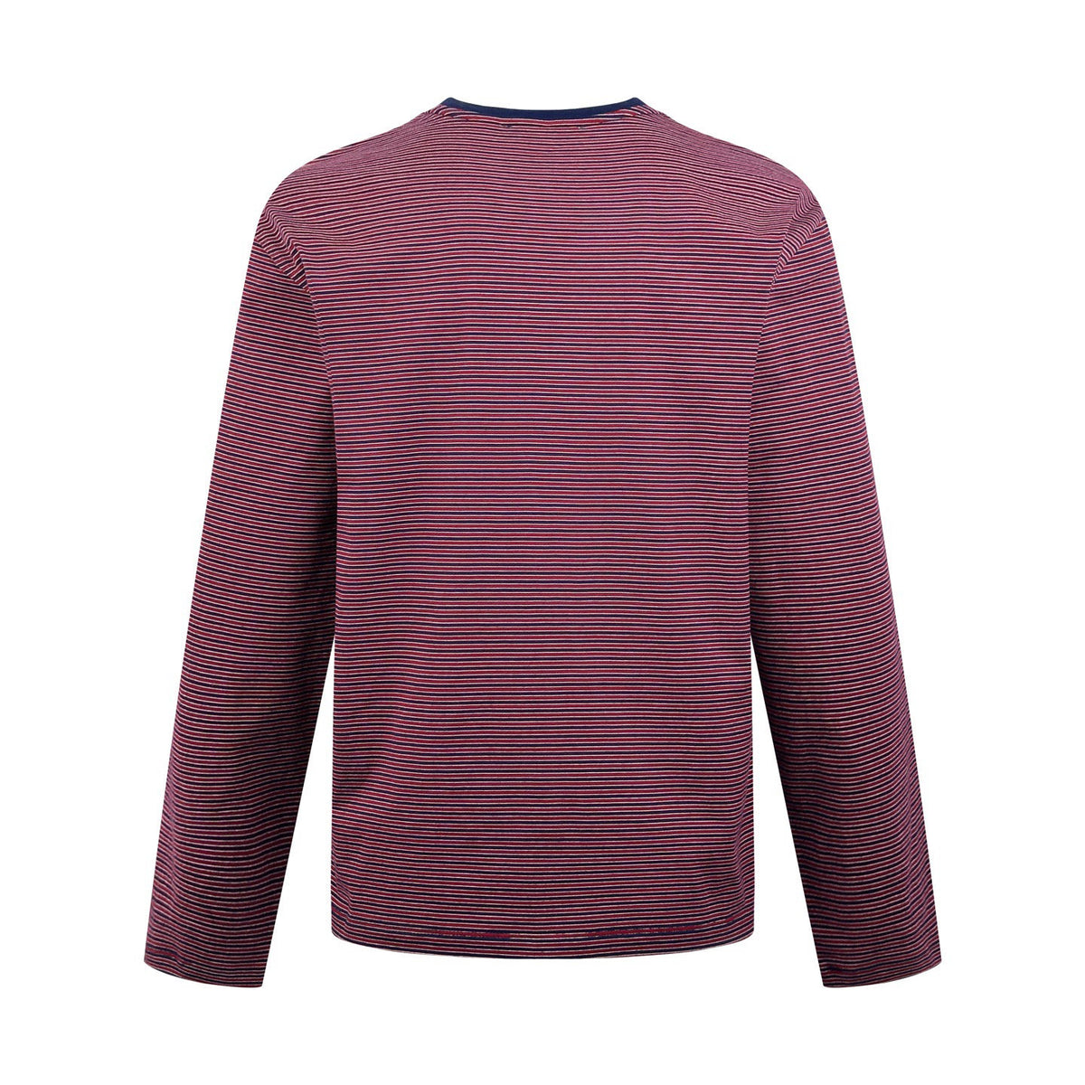 Falection FW26 Striped Cotton Jersey Henley Shirt