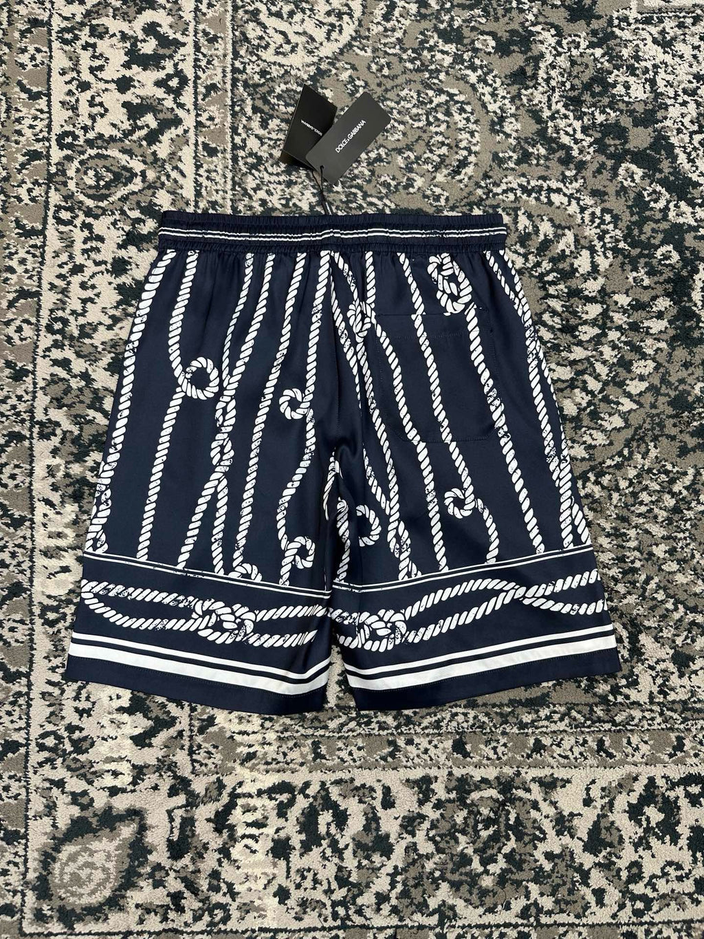 Falection FW26 Marina Print Silk Shorts