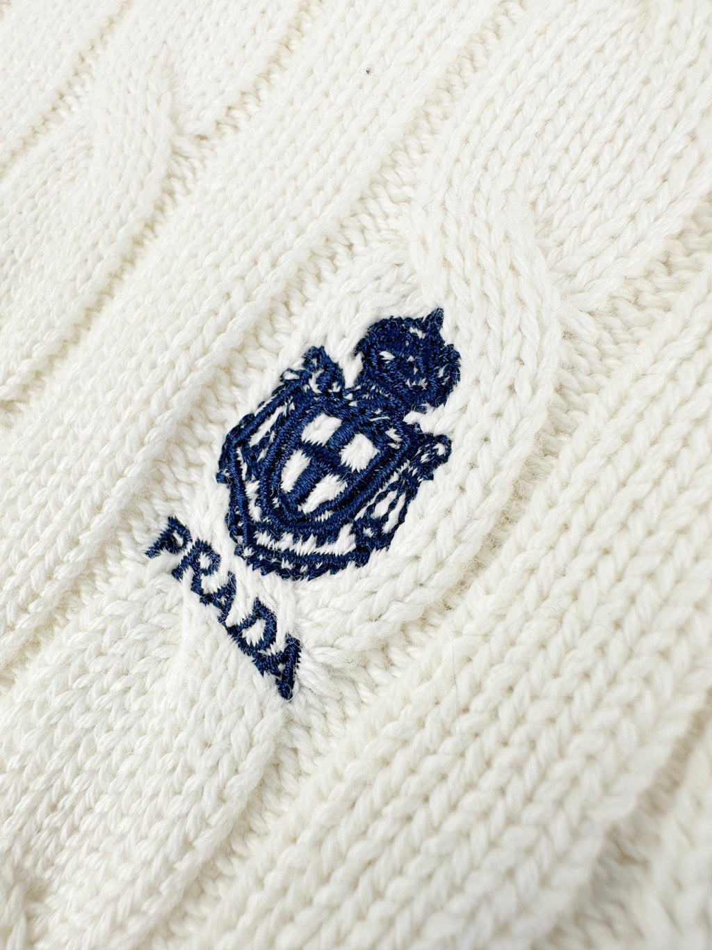 Falection FW26 Logo Embroidered Cable Knit Sweater in 2 Colors