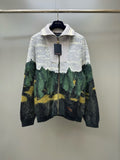 Falection FW26 Jacquard Zippered Turtleneck Cardigan