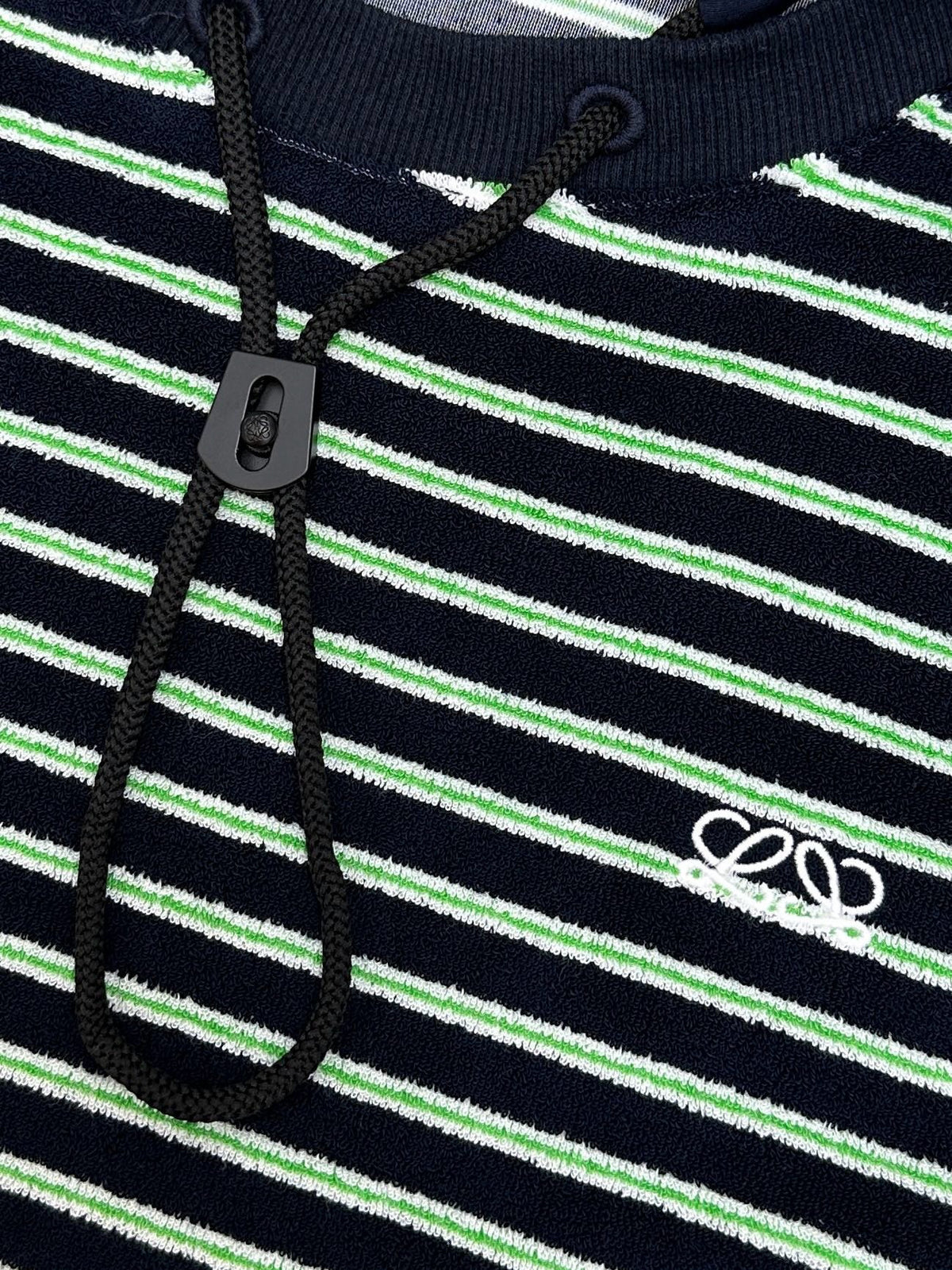 Falection FW26 Navy Stripe Toggle Polo Shirt