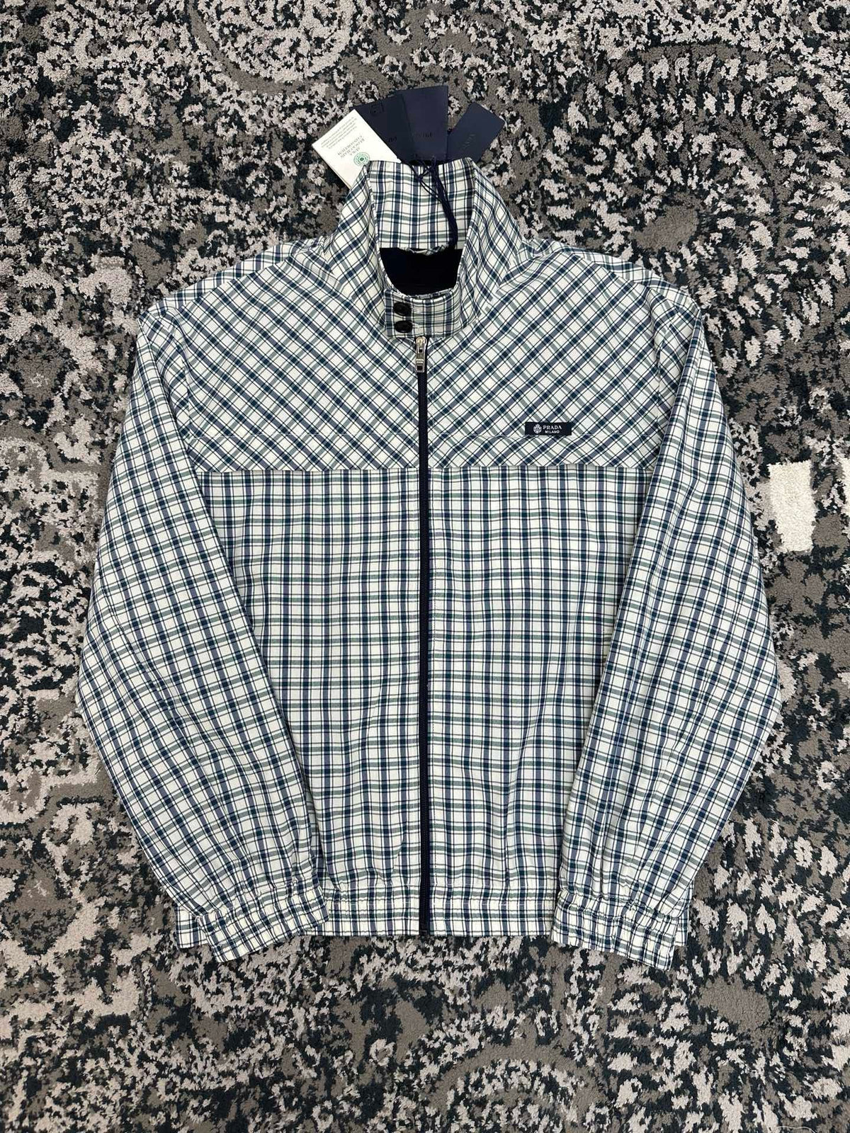 Falection FW26 Checked Chambray Blouson Jacket