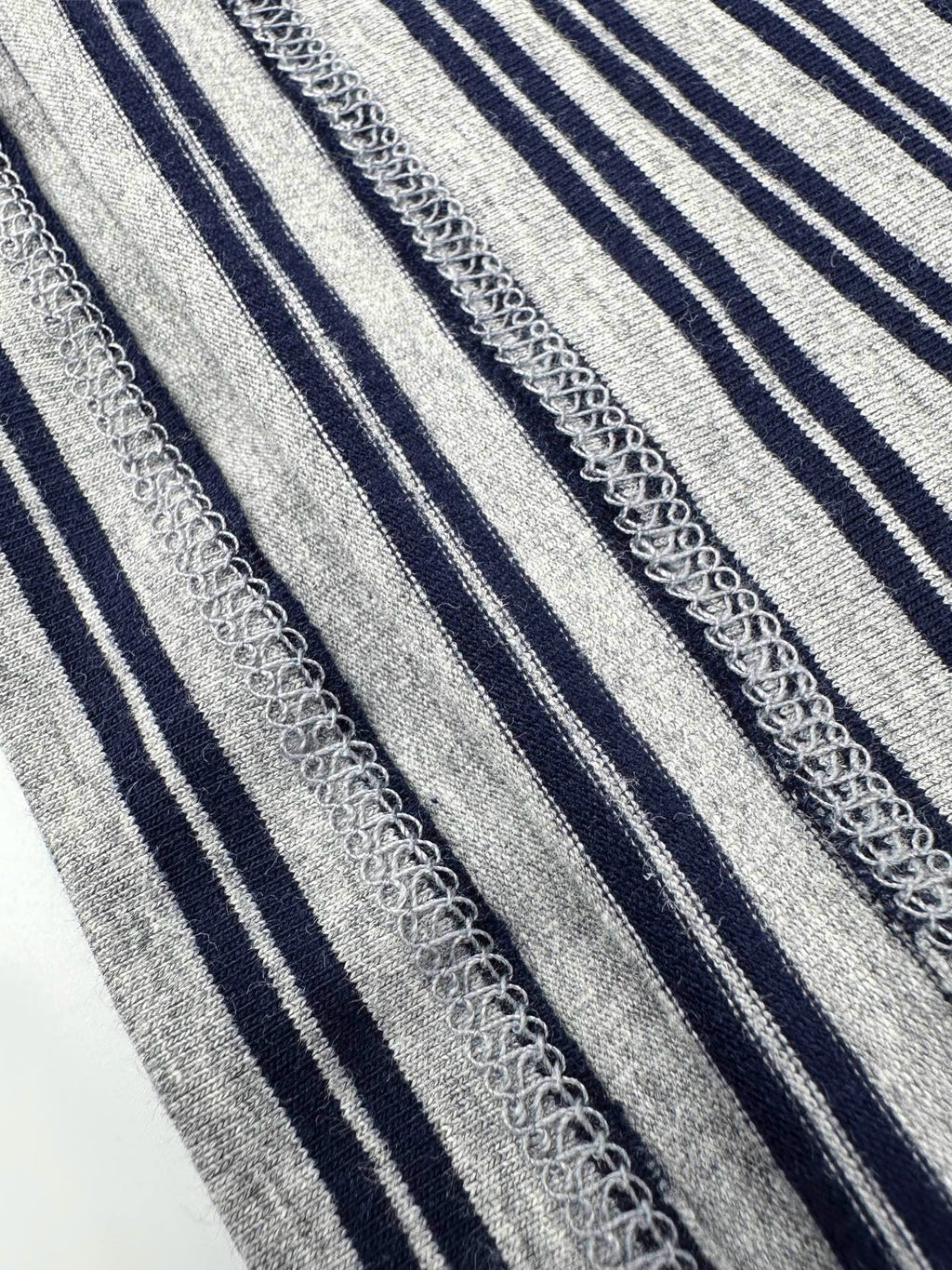 Falection FW26 Grey+Blue Striped Jersey Tee