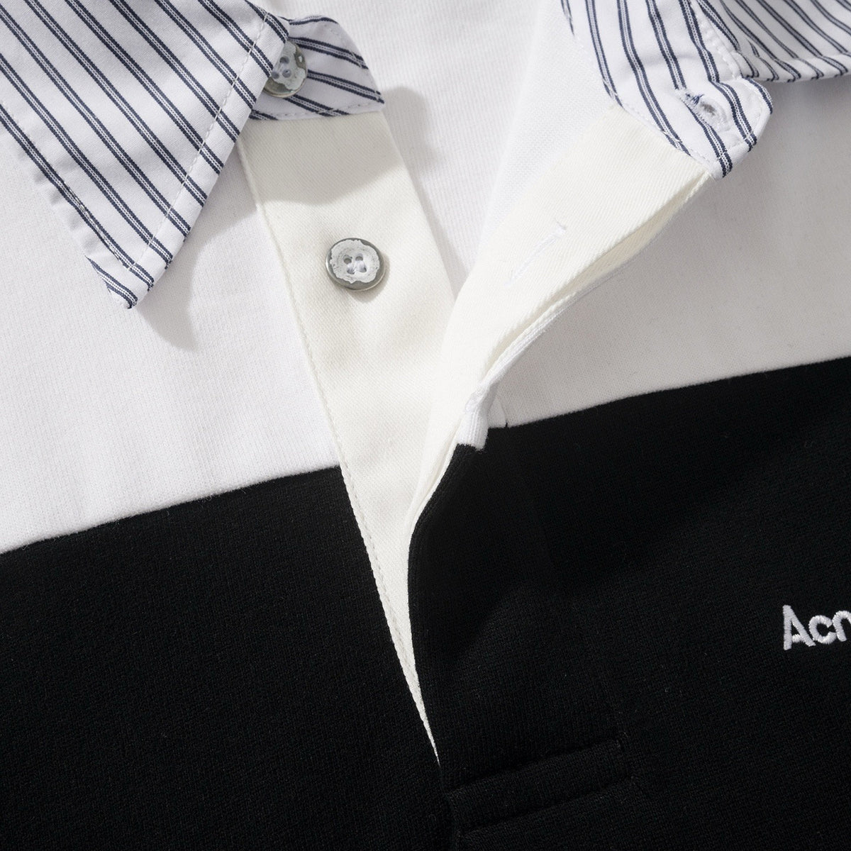 Falection FW26 Striped Polo Sweatshirt in 2 Colors