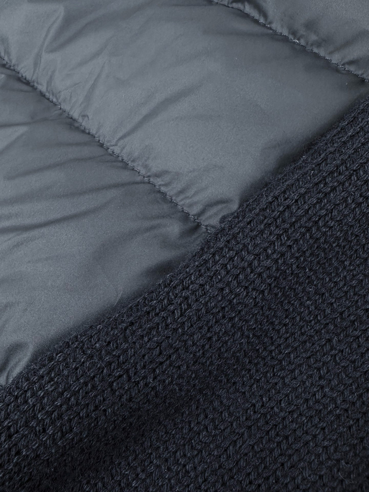 Falection FW26 Regular Fit Down Padded Wool Cardigan