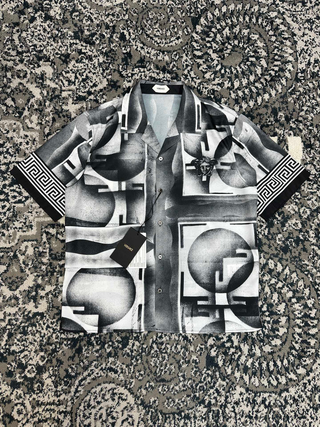 Falection FW26 Printed Crepe De Chine Silk Shirt