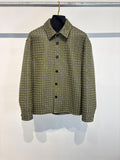 Falection FW26 Intrecciato Leather and Suede Shirt in Liana/Travertine