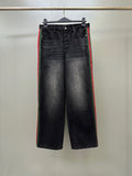 Falection FW26 Cotton Denim Pants with Web Insert