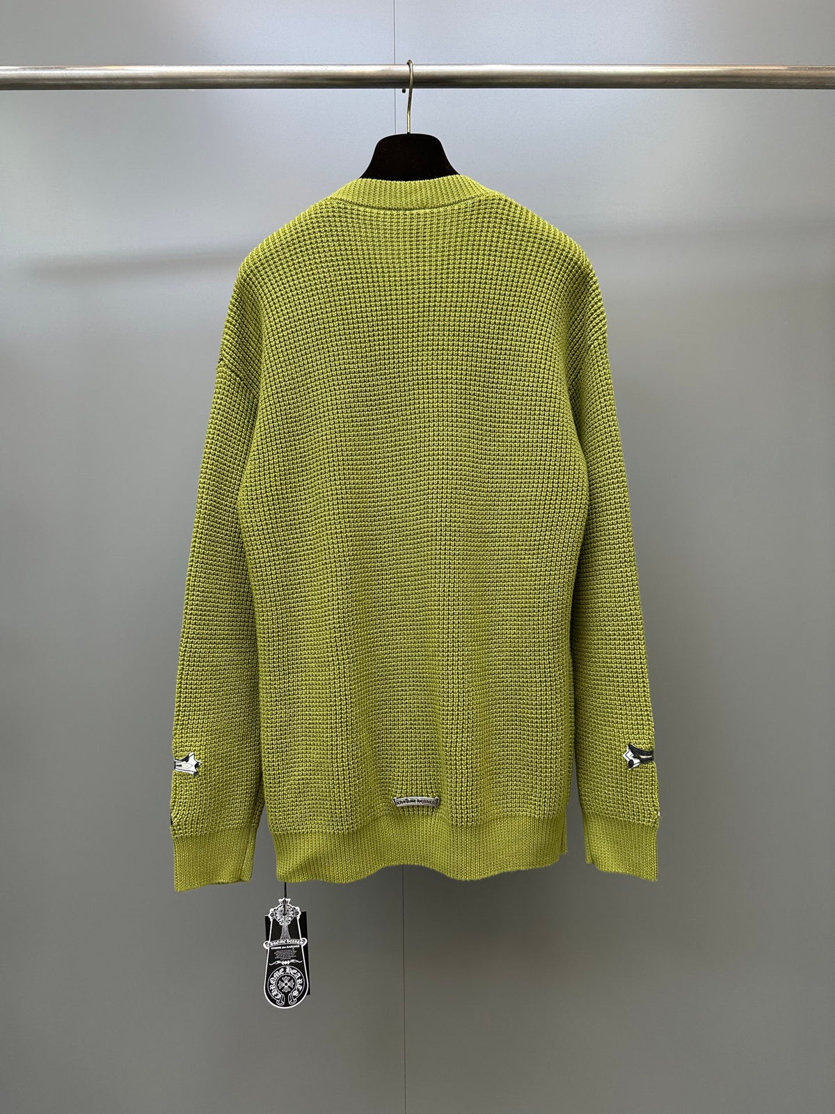 Falection CH FW26 Cross Patch Sweater in Green