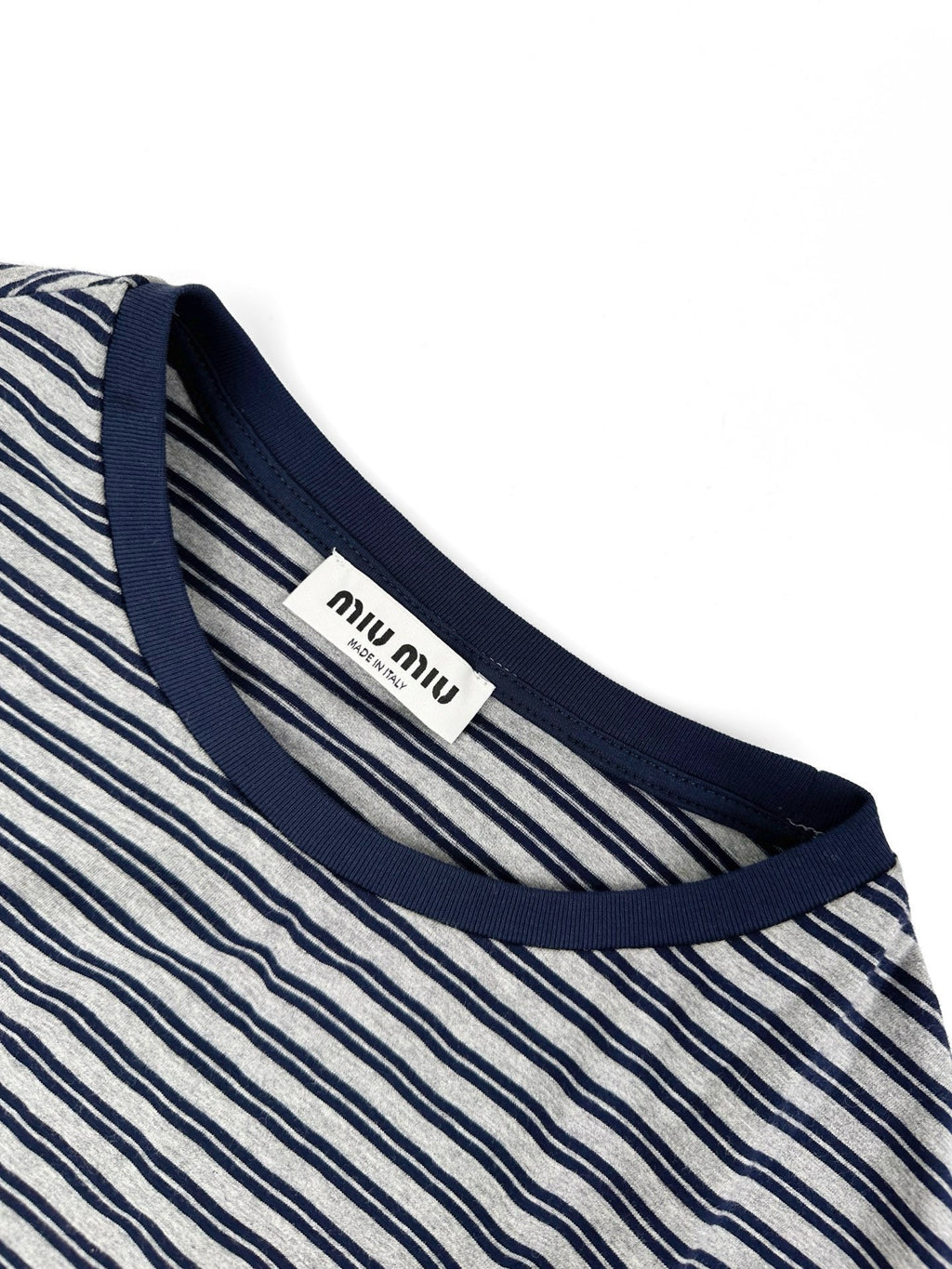 Falection FW26 Grey+Blue Striped Jersey Tee