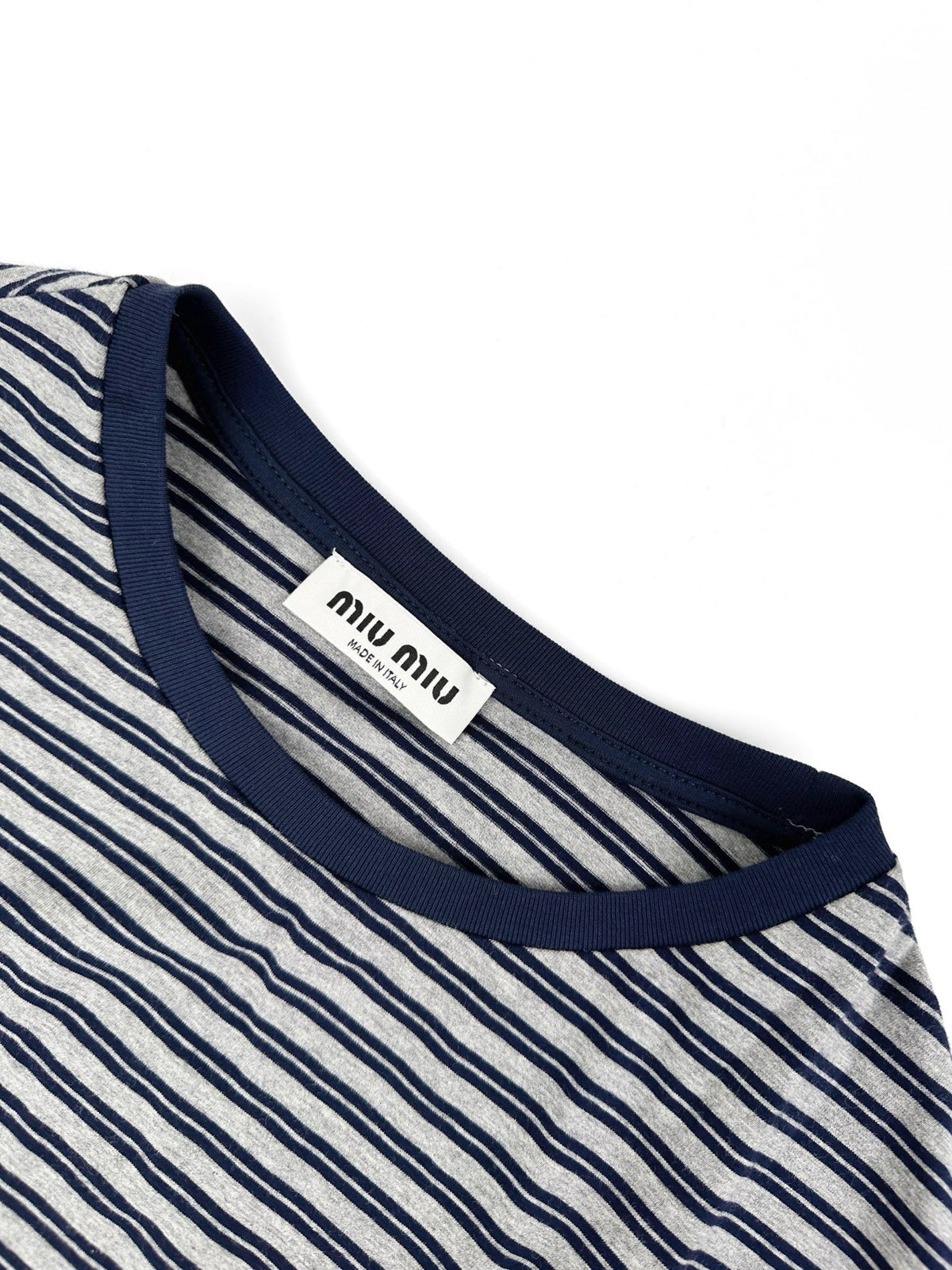 Falection FW26 Grey+Blue Striped Jersey Tee