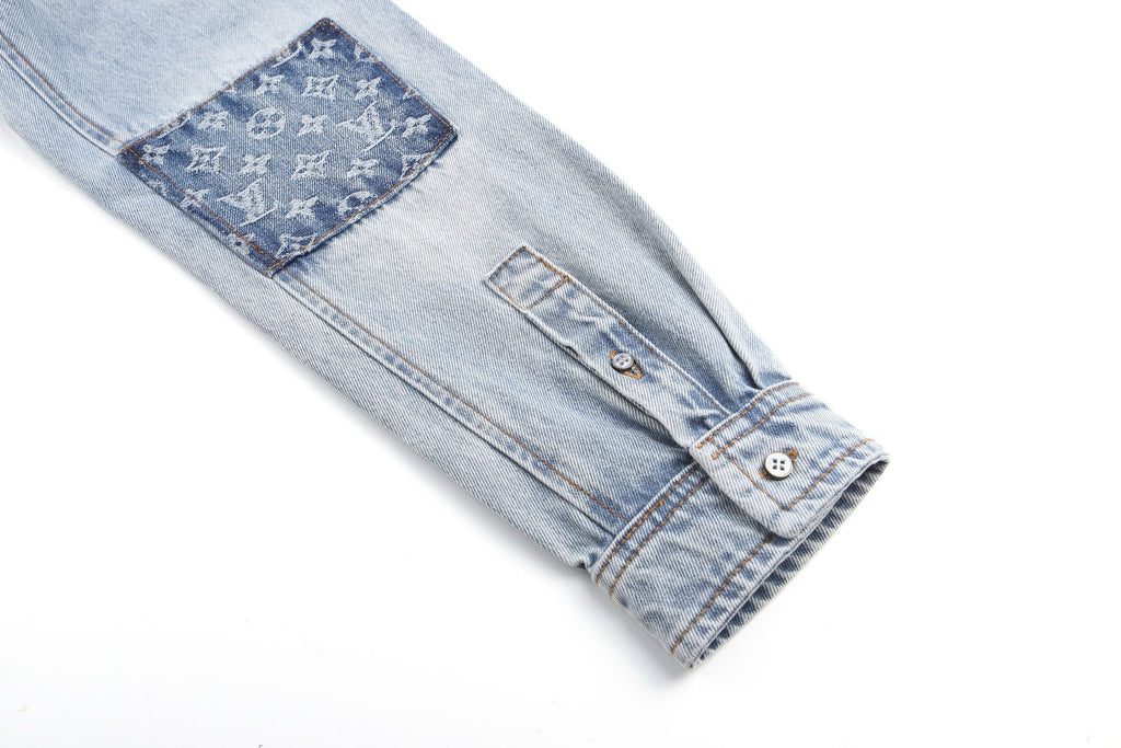 Falection FW26 Signature Patchwork Denim Longsleeve Shirt