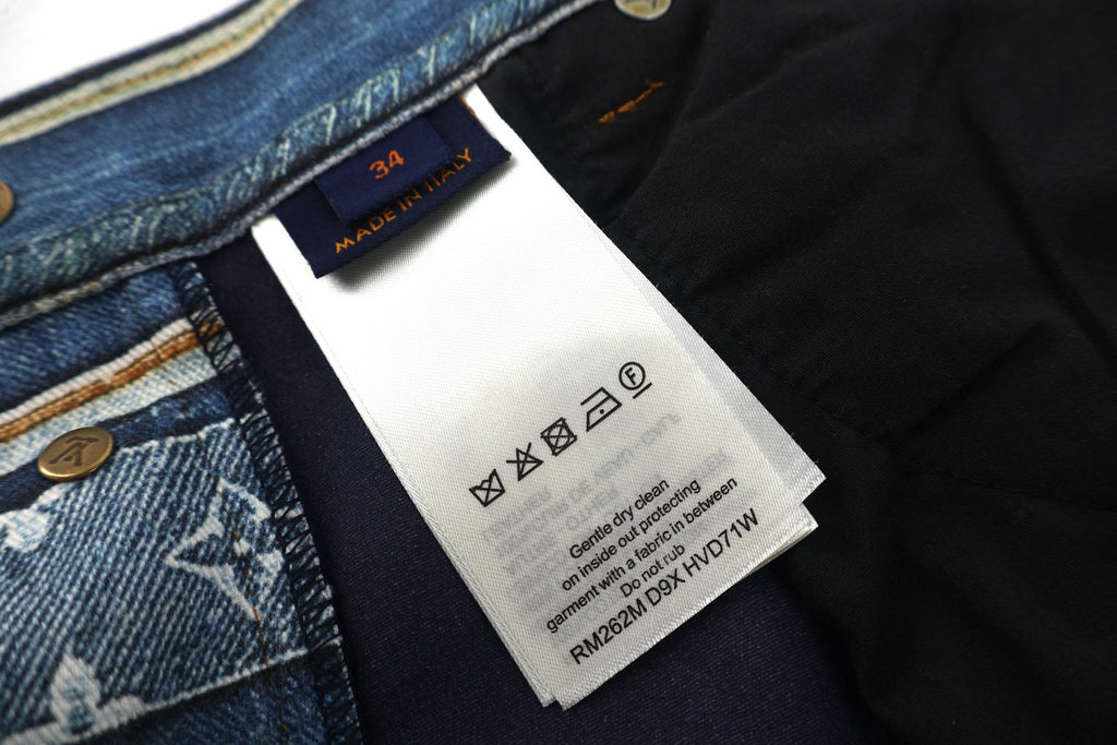 Falection SS27 Patchwork Monogram Denim Shorts