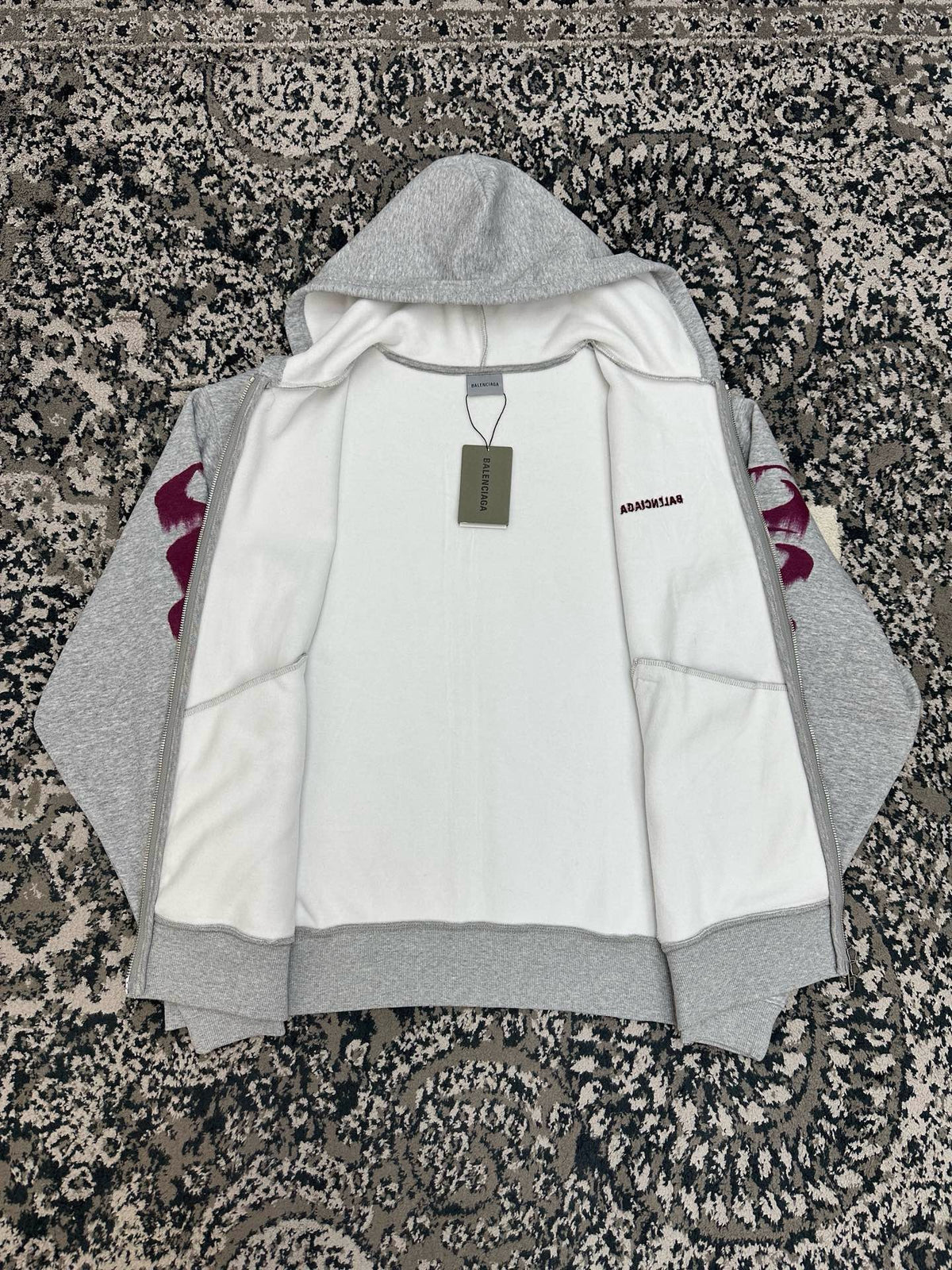 Falection FW26 Wet Brush Oversized Zip Up Hoodie