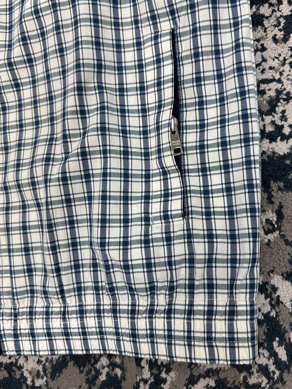Falection FW26 Checked Chambray Blouson Jacket