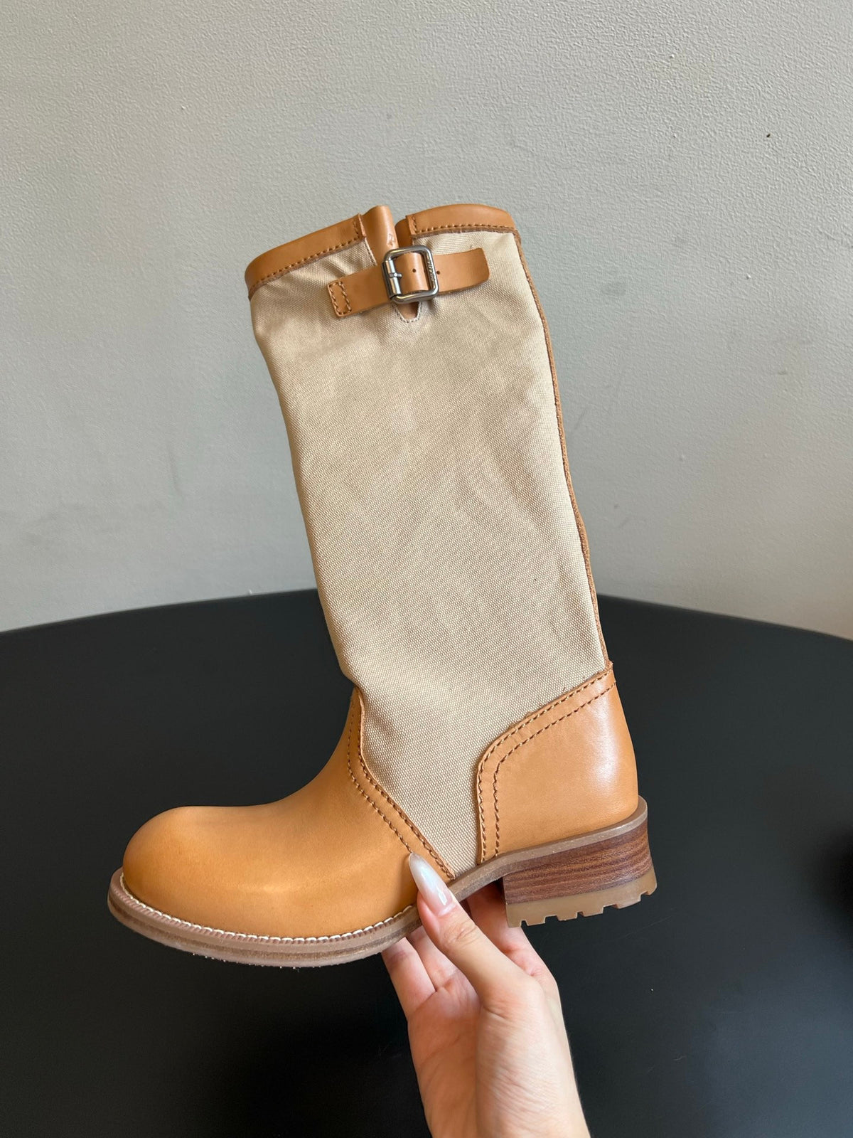 Falection FW26 Leather and Canvas Boots