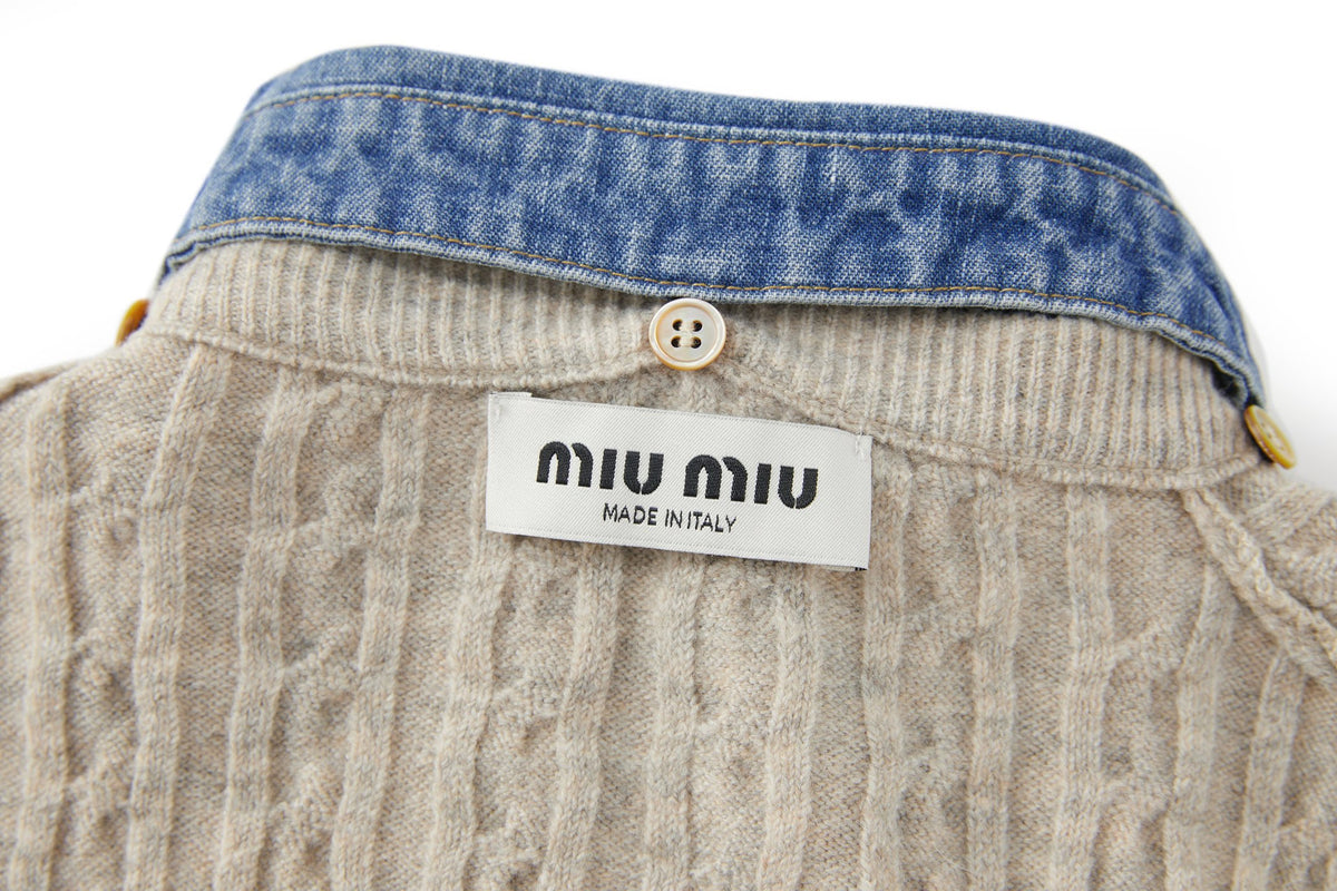 Falection FW26 Chambray Collar Cardigan