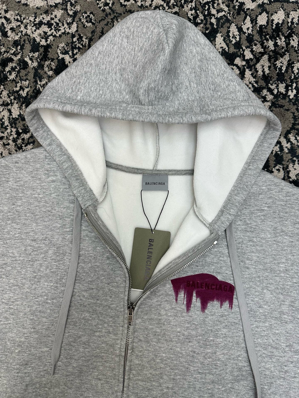 Falection FW26 Wet Brush Oversized Zip Up Hoodie