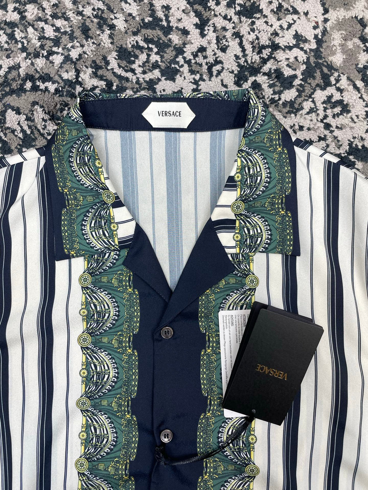 Falection FW26 Striped Crepe de Chine Silk Shirt
