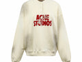 Falection FW26 Distressed Logo Fleece Sweatshirt in Cream