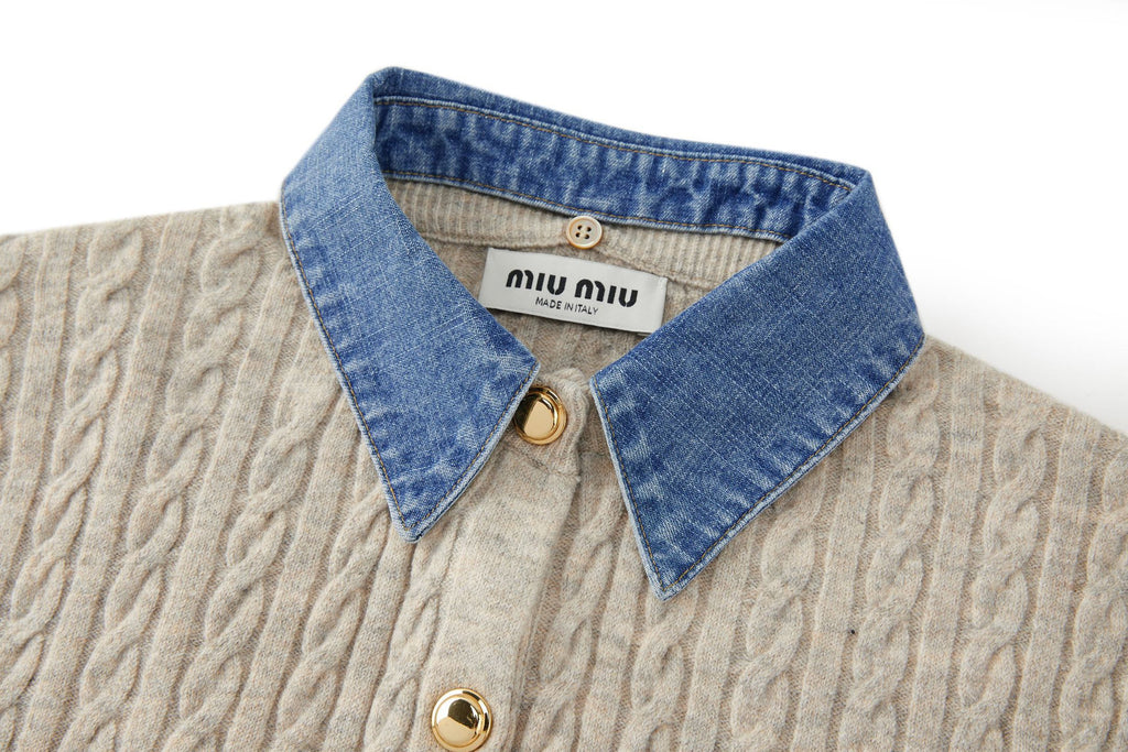 Falection FW26 Chambray Collar Cardigan