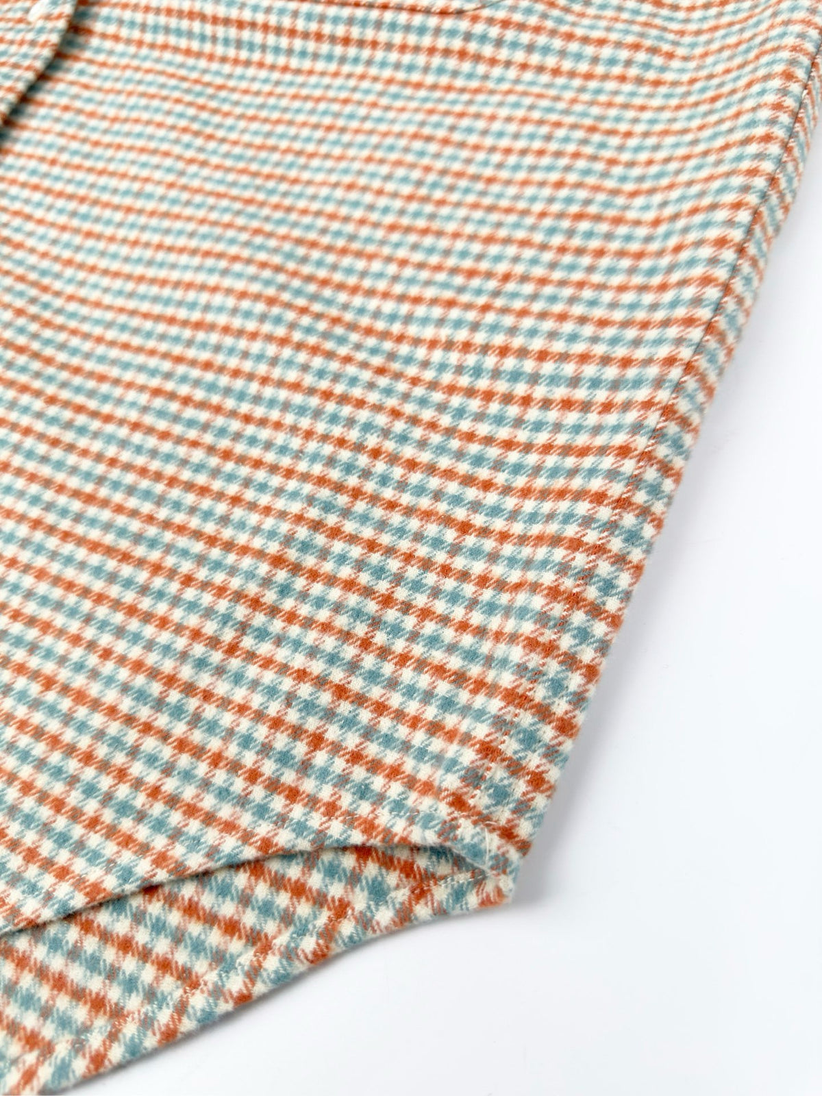 Falection FW26 Checked Cotton Shirt in Beige