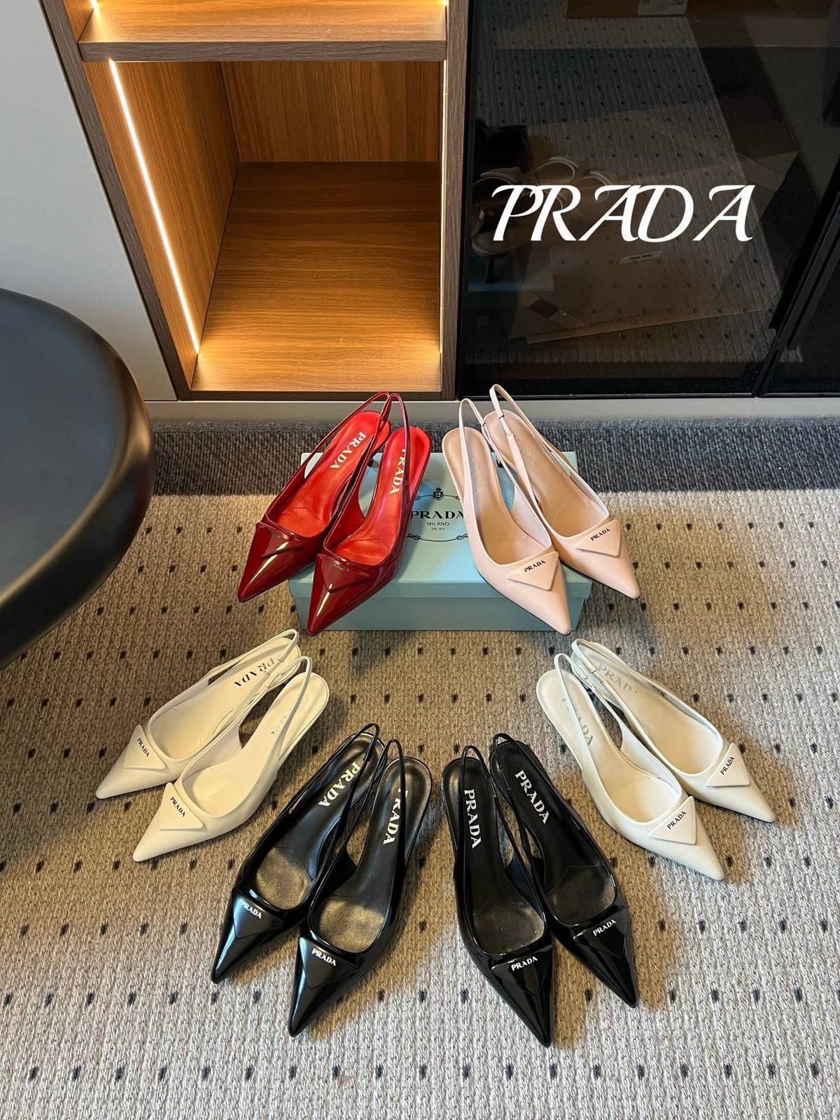 Falection FW26 Patent Leather Slingback Pumps in 4 Colors