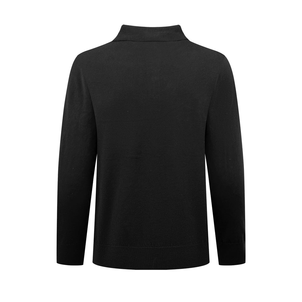 Falection FW26 Wool and Silk Polo Sweater in 4 Colors