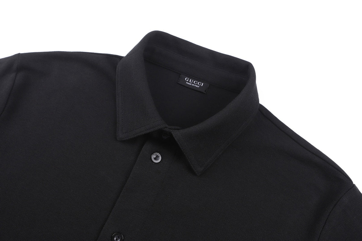 Falection FW26 Cotton Piquet Shirt with Embroidery