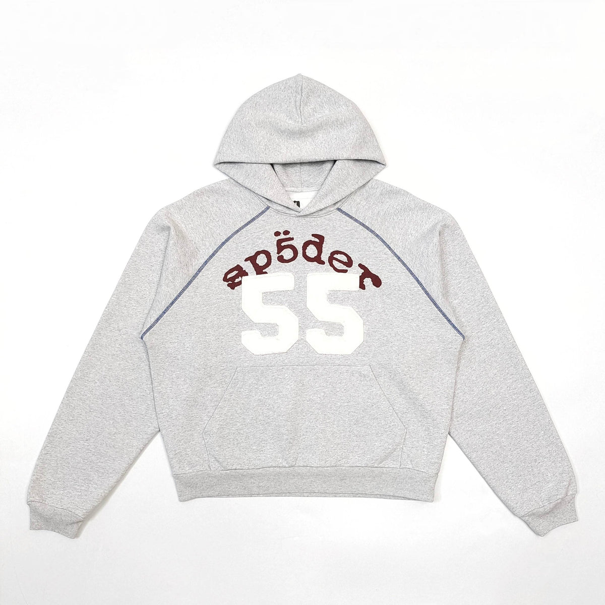 Falection Sp5der FW26 University Hoodie in Heather Gray
