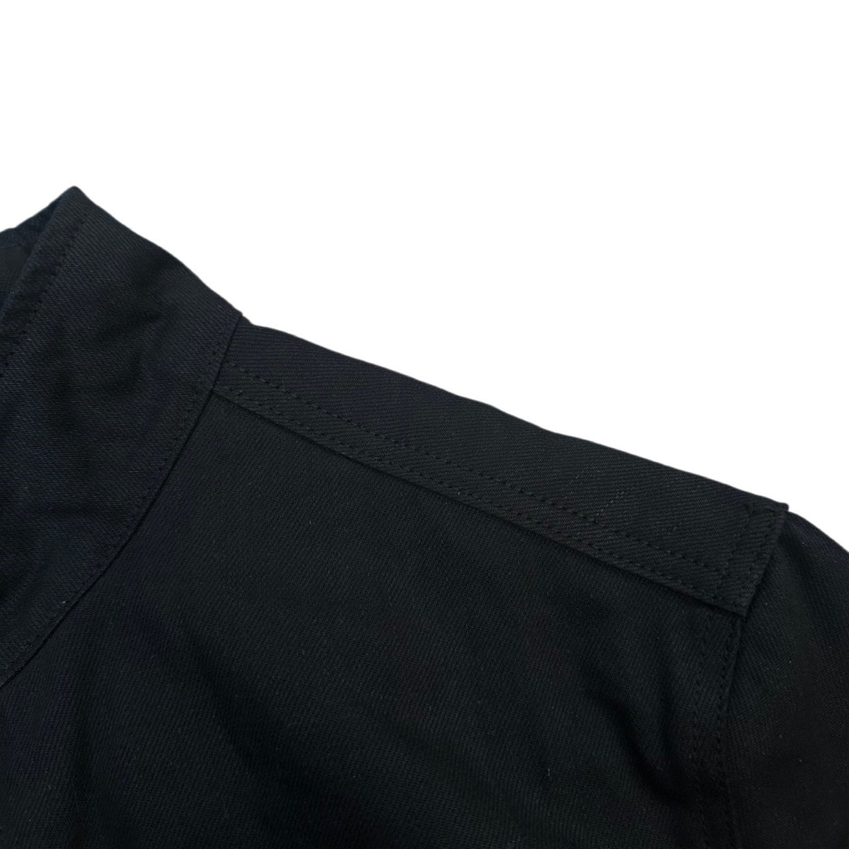 Falection FW26 Cotton Denim Jacket with Horsebit in Black