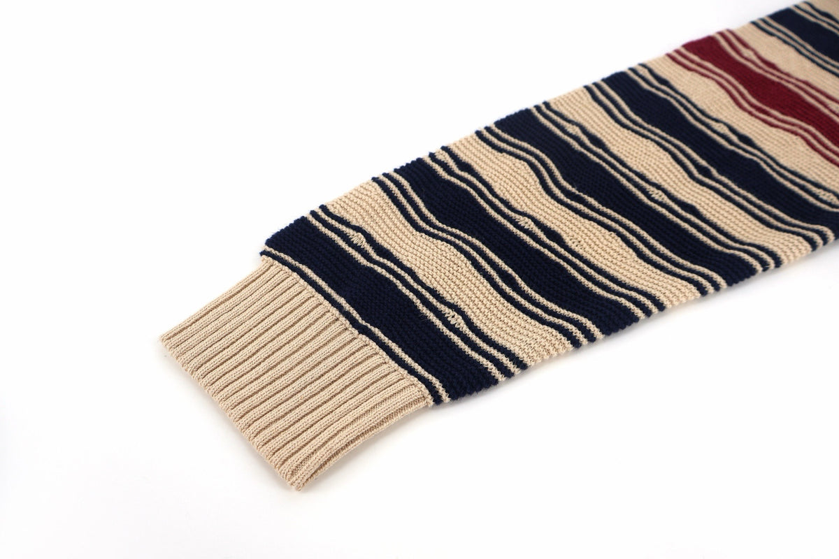 Falection BV FW26 Distroted Stripe Linen & Cotton Sweater
