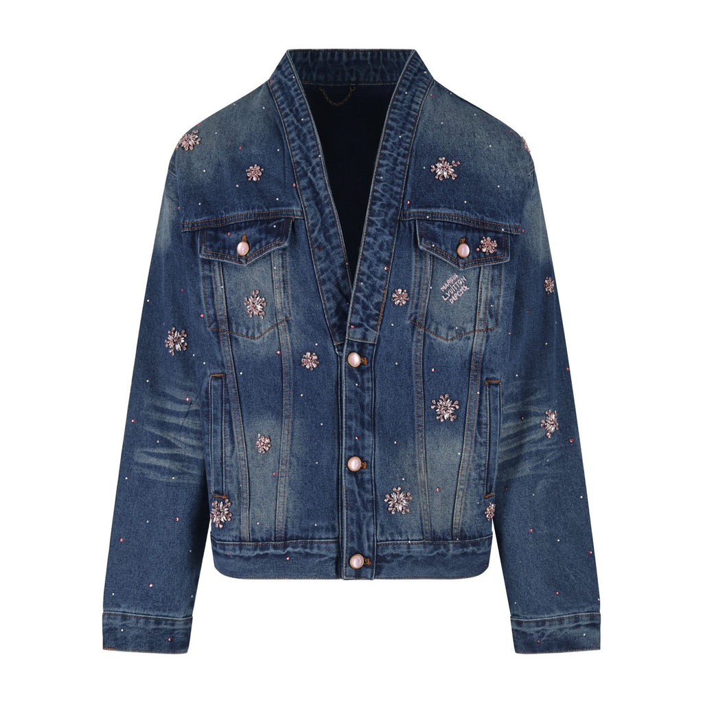 Falection FW26 Embroidered Denim Kimono Jacket