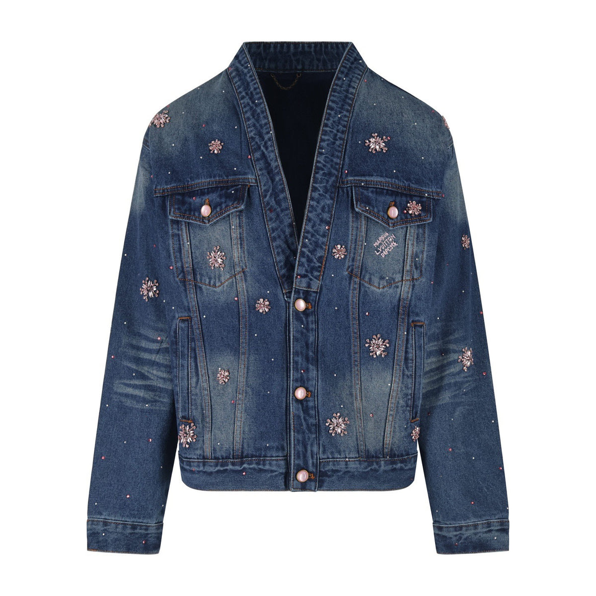 Falection FW26 Embroidered Denim Kimono Jacket