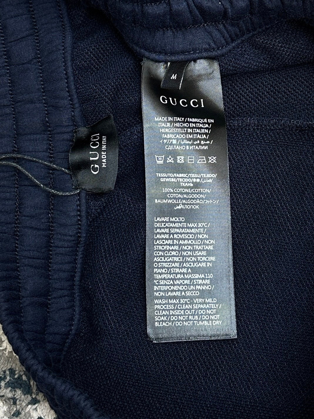 Falection FW26 Embroidered Sweatpants in Navy