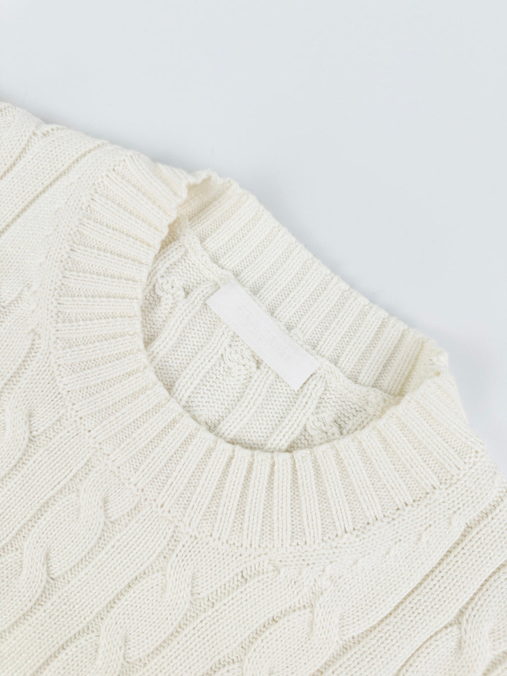Falection FW26 Logo Embroidered Cable Knit Sweater in 2 Colors
