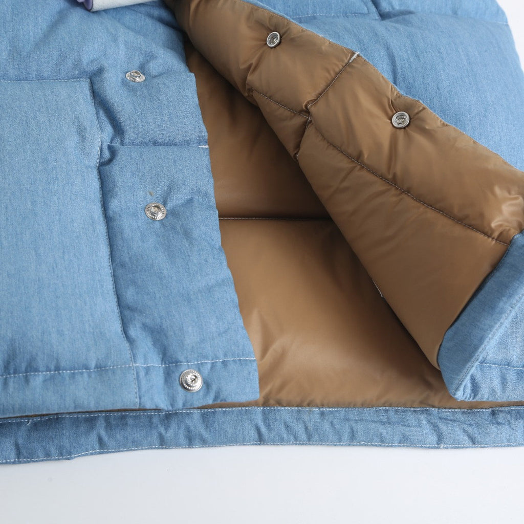 Falection FW26 Ervironal Denim Down Vest in 3 Colors