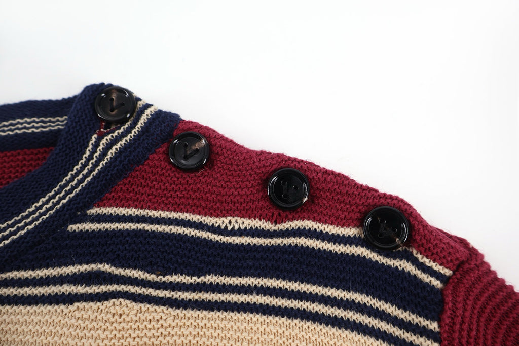Falection BV FW26 Distroted Stripe Linen & Cotton Sweater