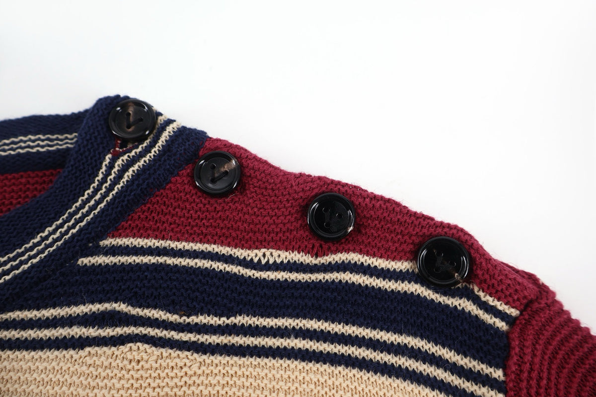 Falection BV FW26 Distroted Stripe Linen & Cotton Sweater