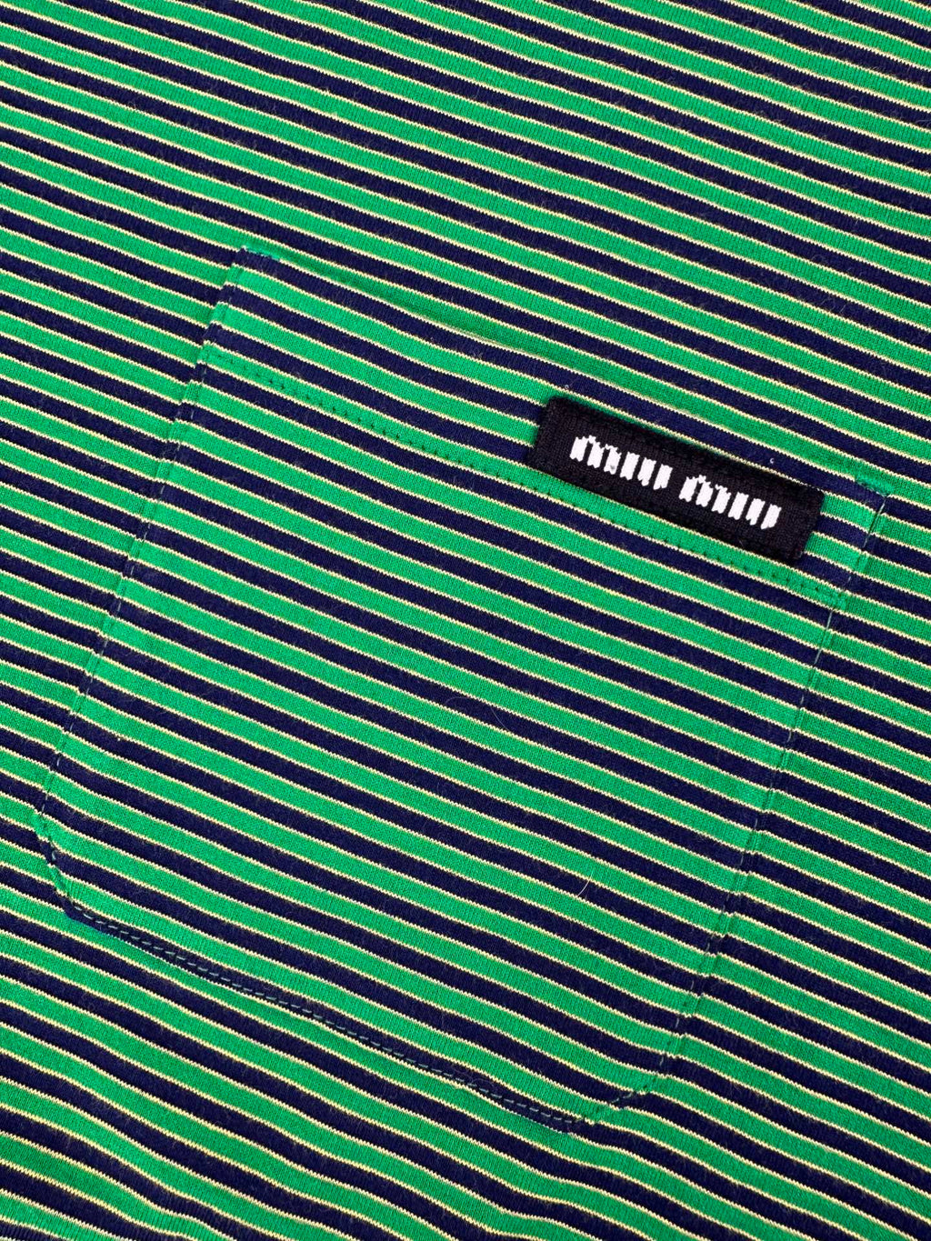Falection FW26 Striped Jersey Tee in Navy/Green