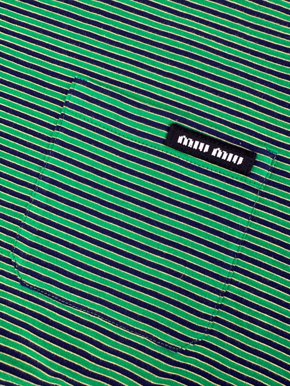 Falection FW26 Striped Jersey Tee in Navy/Green