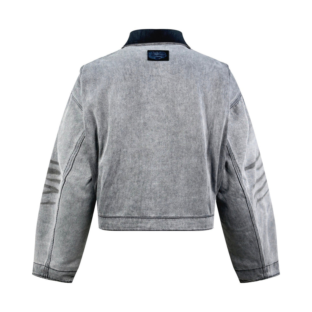 Falection FW26 Faded Denim Bomber Jacket