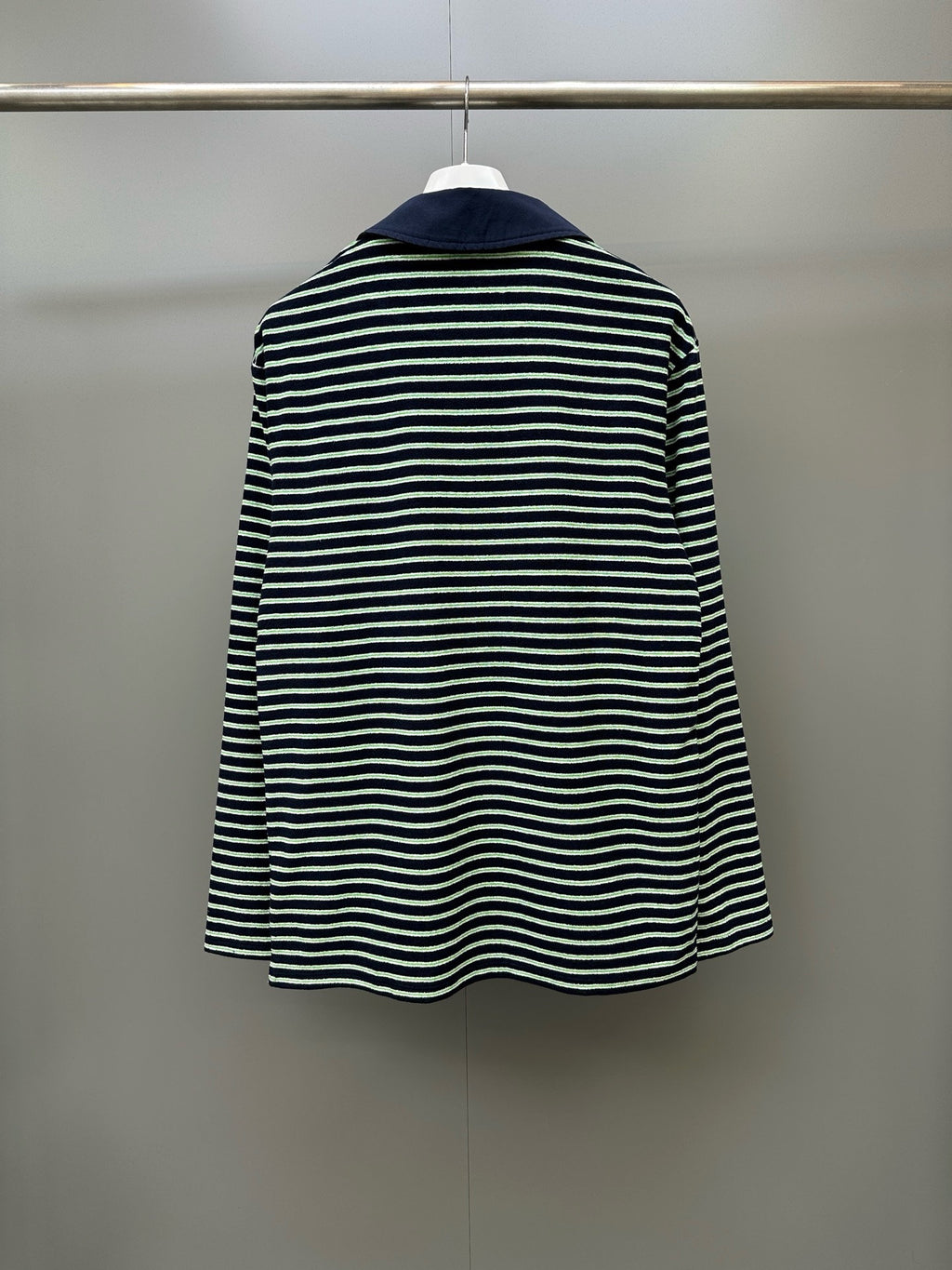 Falection FW26 Navy Stripe Toggle Polo Shirt