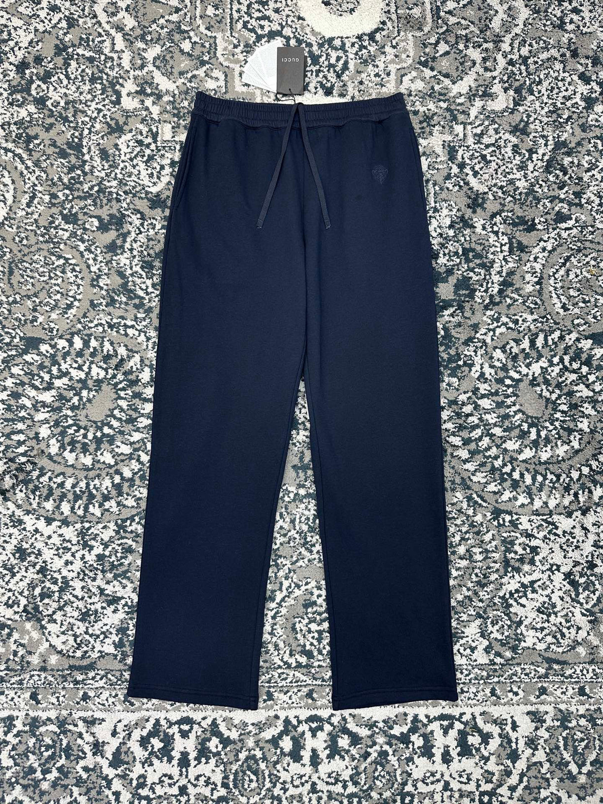 Falection FW26 Embroidered Sweatpants in Navy