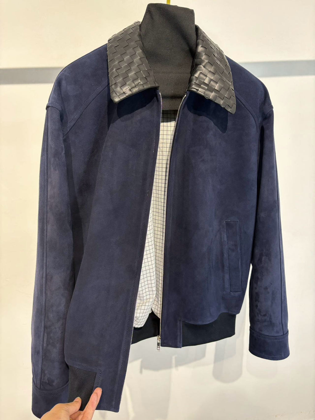 Falection FW26 Intrecciato Collar Cotton Twill Blouson