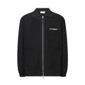 Falection FW26 Leather Logo Wool Zip Up Cardigan in 3 Colors