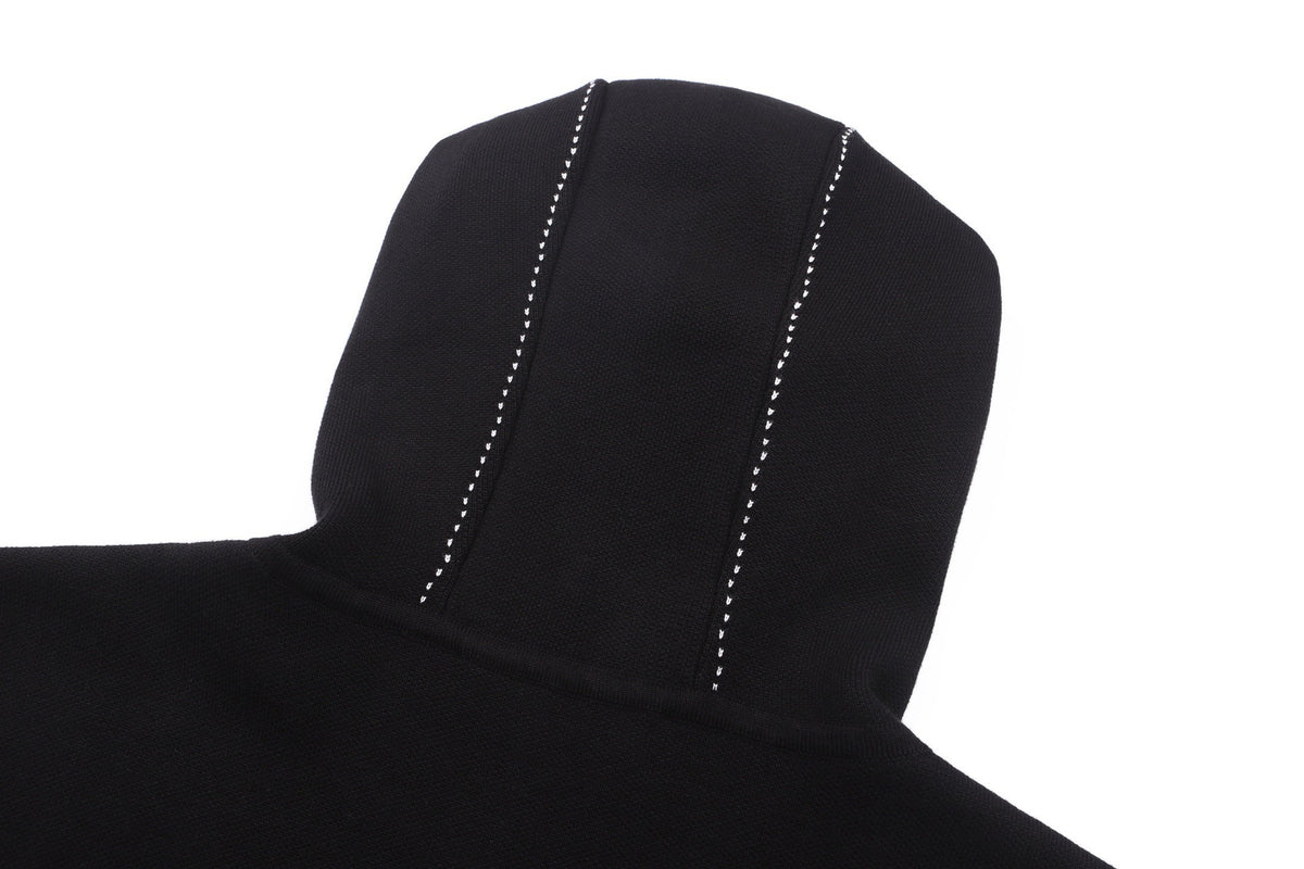 Falection FW26 Graphic Intarsia Zipped Cotton Hoodie in 2 Colors