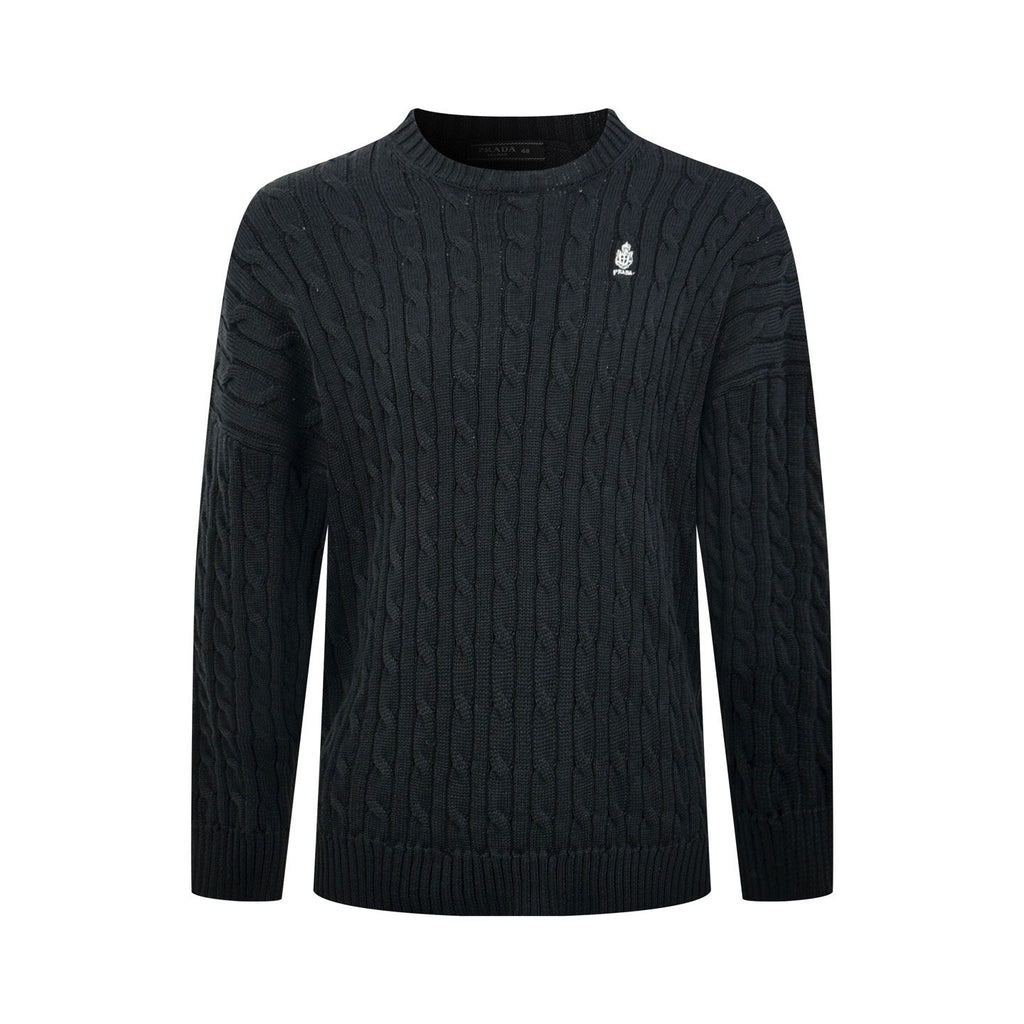 Falection FW26 Logo Embroidered Cable Knit Sweater in 2 Colors