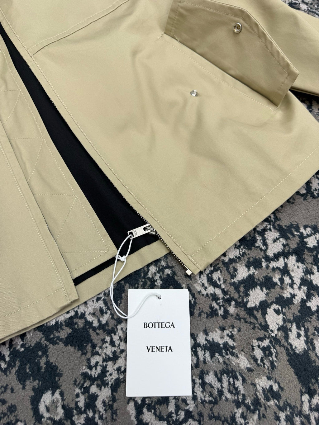 Falection FW26 Intrecciato Cotton Blouson Jacket in Beige