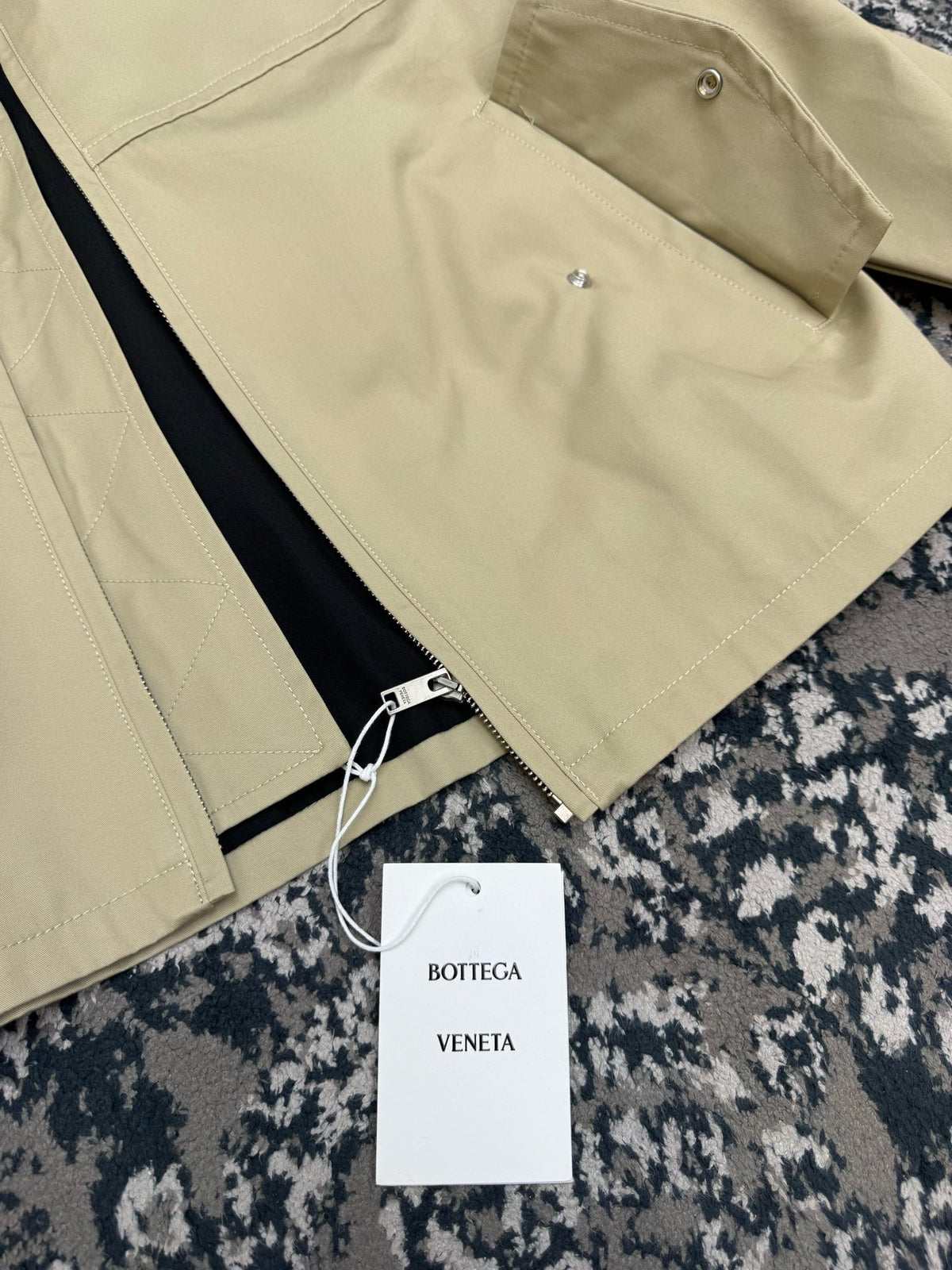 Falection FW26 Intrecciato Cotton Blouson Jacket in Beige